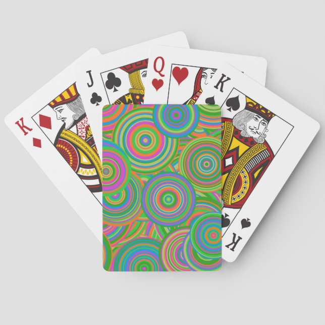 Jeu De Cartes cercles rétro (dos)