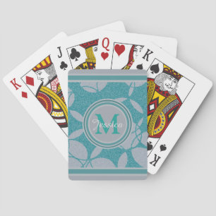 Jeu De Cartes Cercles Turquoises Abstraits personnalisés
