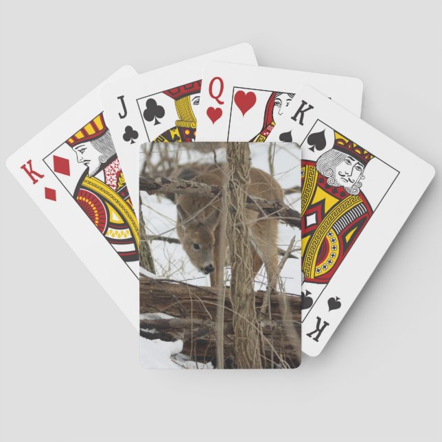 Jeu De Cartes Cerf Blanc En Neige (dos)