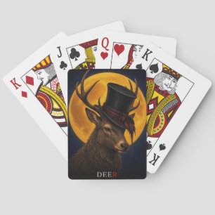 Jeu De Cartes Cerf Chapeau Haut Gothique Surréaliste