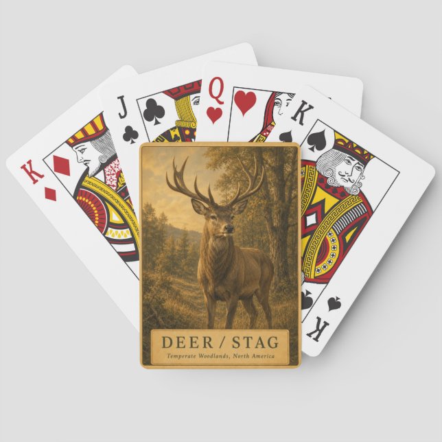 Jeu De Cartes Cerf dans les bois VINTAGE (dos)