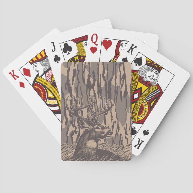 Jeu De Cartes Cerf de Virginie Camouflage de Fond de Vallée pour (dos)