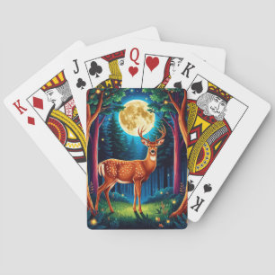 Jeu De Cartes Cerf majestueux dans une forêt luxuriante