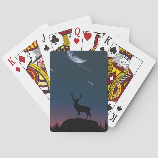 Jeu De Cartes cerfs au clair de lune (dos)