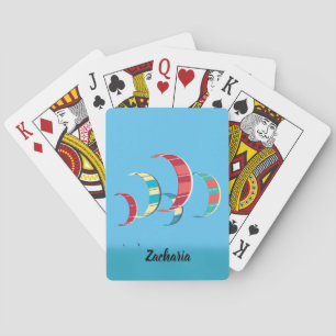 Jeu De Cartes Cerfs-volants colorés dans le ciel