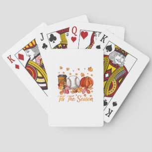 Jeu De Cartes C'Est La Saison Citrouille De Baseball Automne Mer