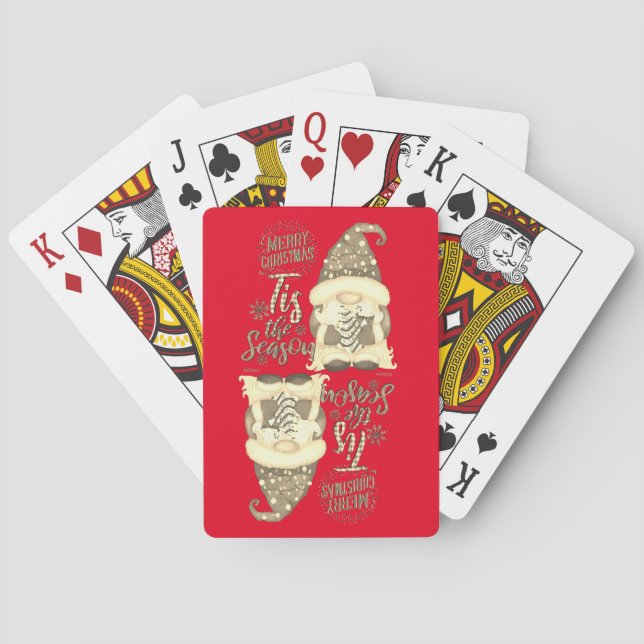 Jeu De Cartes C'EST LA SAISON drôle Noël gnome (dos)