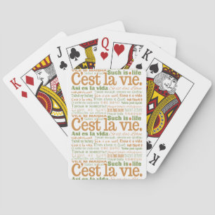Jeu De Cartes C'est La Vie carte à jouer personnalisée