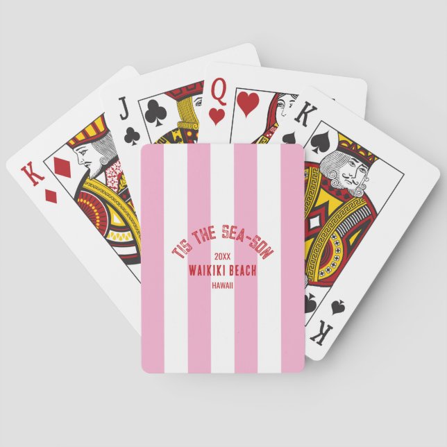 Jeu De Cartes C'Est Le Fils De La Mer Custom Beach Noël Rose Str (dos)