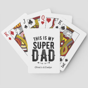 Jeu De Cartes C'est ma Fête des pères personnalisée Super Papa