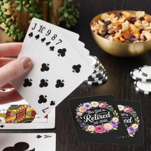 Jeu De Cartes Cette fille est retraitée 2026 Floral Retiret