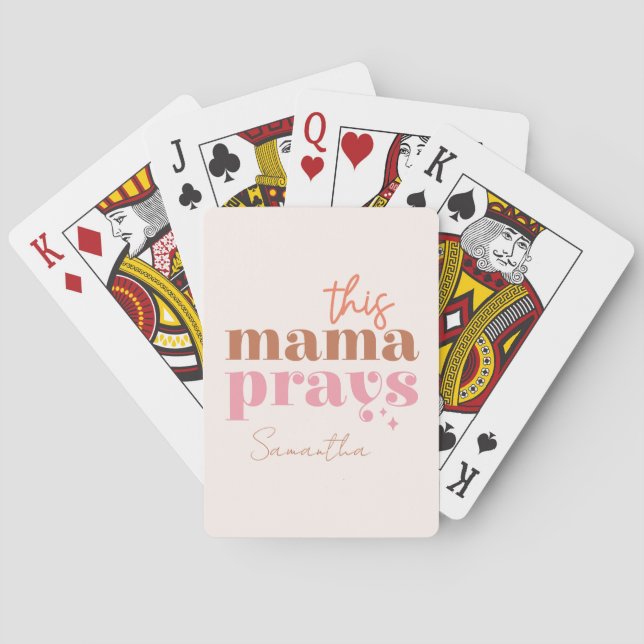 Jeu De Cartes Cette Mama prie - Rustic Boho Design (dos)