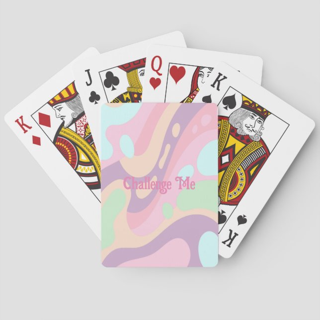 Jeu De Cartes Challenge Me Pastel Playing Card Deck (dos)