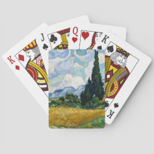 Jeu De Cartes Champ de blé avec Cyprès par Vincent Van Gogh