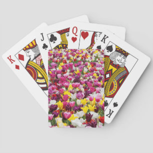 Jeu De Cartes champ plein de tulipes