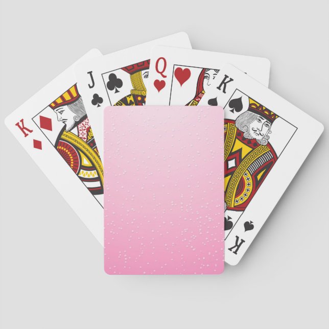 Jeu De Cartes Champagne rose avec minuscules bulles Art Arrière  (dos)
