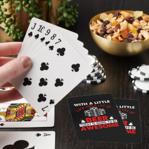Jeu De Cartes Chance drôle bière mot art