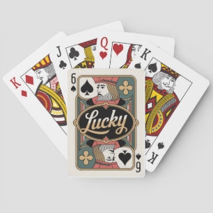 Jeu de cartes chanceux Six de Pique