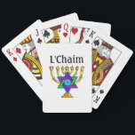 Jeu De Cartes Chandeliers juifs L'Chaim<br><div class="desc">Chandeliers juifs et cadeaux et vêtements traditionnels personnalisés</div>