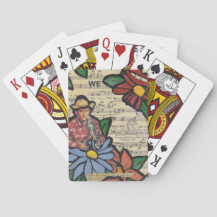 Jeu De Cartes Chanter Cowboy Jouer Des Cartes