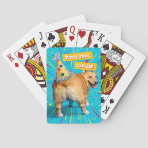 Jeu De Cartes Chapeau d'anniversaire pour derrière de Corgi