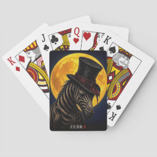 Jeu De Cartes Chapeau haut de forme gothique surréaliste zèbre