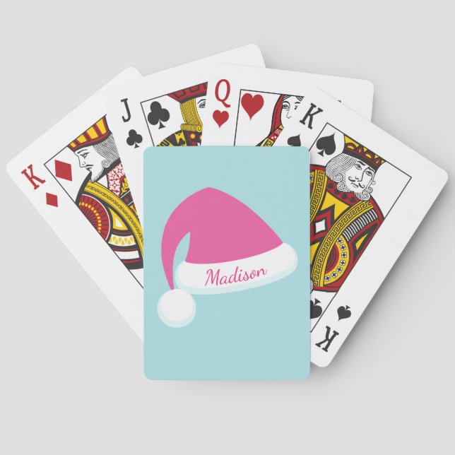 Jeu De Cartes Chapeau rose personnalisé Jouer des cartes (dos)