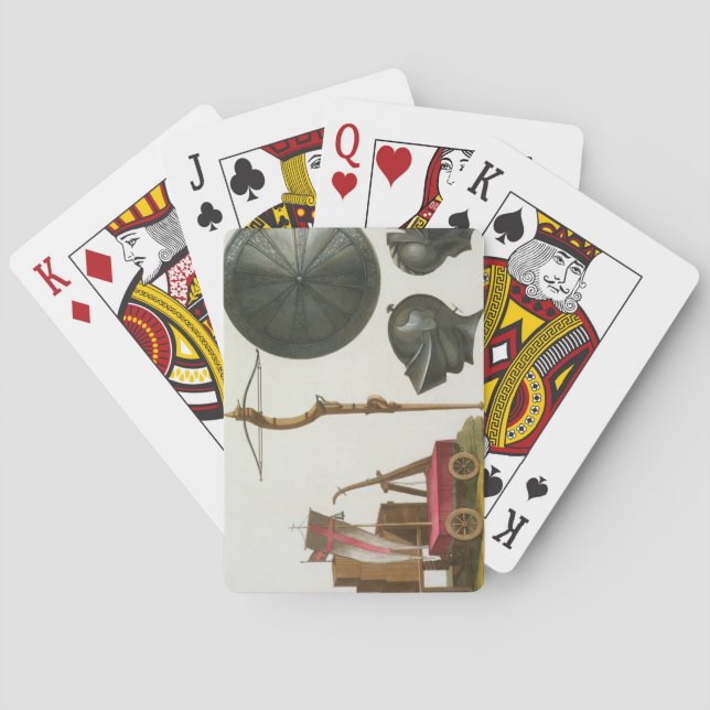 Jeu De Cartes Char milanais, arbalète et armure, planche 17 fr (dos)