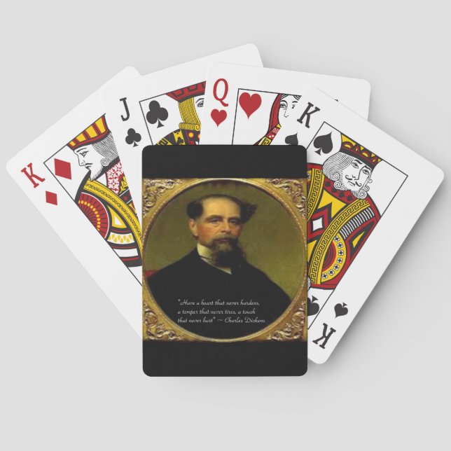 Jeu De Cartes Charles Dickens & Citation émouvante (dos)