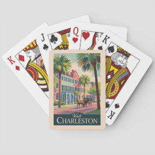 Jeu De Cartes Charleston Caroline du Sud Illustration Art de Voy