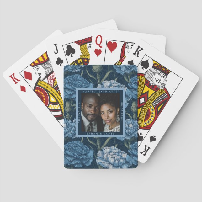 Jeu De Cartes Charme de l'œillet moderne pour mariage (dos)