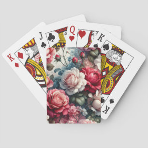 Jeu De Cartes Charme floral de rose intemporel