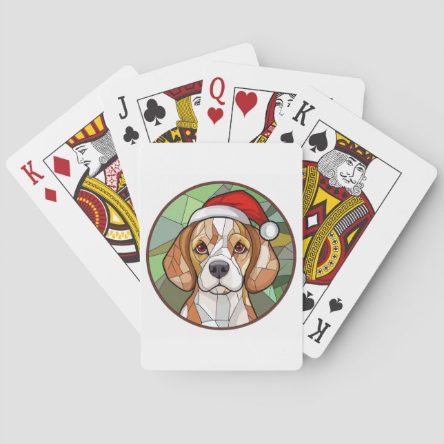 Jeu De Cartes Charming Canine Cheer : Noël à thème Beagle (dos)