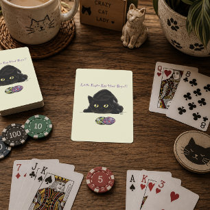Jeu De Cartes Chasse aux œufs de Pâques de chat noir Fête jaune