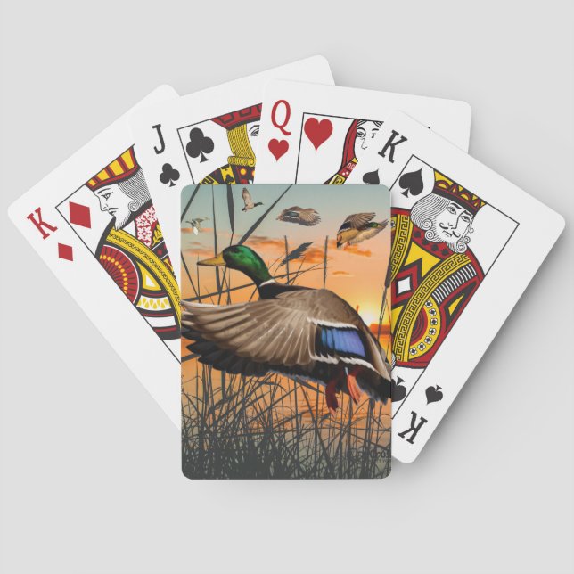 Jeu De Cartes Chasse De Canard Jouer Des Cartes, Voler Mallard (dos)