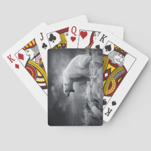 Jeu De Cartes Chasseur d'ours blanc sur la glace dans l'eau