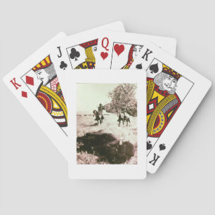 Jeu De Cartes Chasseurs de bisons d'Amérique (photo n/b)