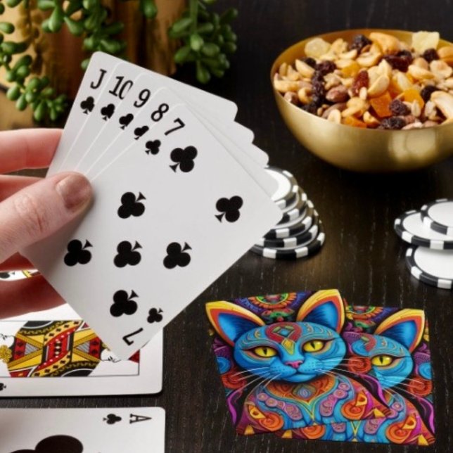 Jeu De Cartes Chat Abstrait aux yeux jaunes (Créateur téléchargé)