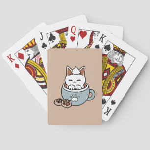 Jeu De Cartes Chat adorable en Mug Conception de vacances - Chat