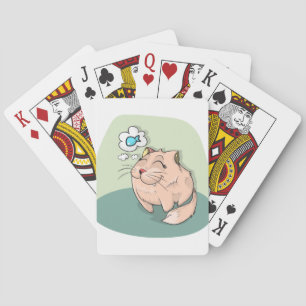 Jeu De Cartes Chat animal poisson penser mignon animal