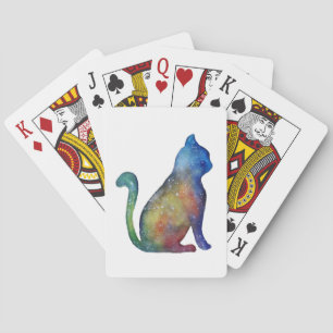Jeu De Cartes Chat Aquarelle Classique Jouer Cartes