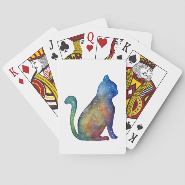 Jeu De Cartes Chat Aquarelle Classique Jouer Cartes (dos)