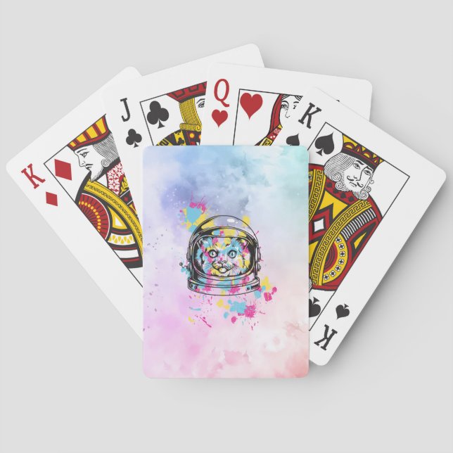 Jeu De Cartes Chat Astronaute (dos)