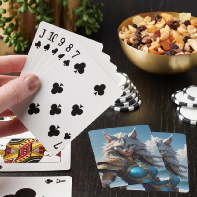 Jeu De Cartes Chat aux yeux bleus méchant (Poker cards easy to shuffle, smooth card stock. Dimensions: 2.5" x 3.5”. )