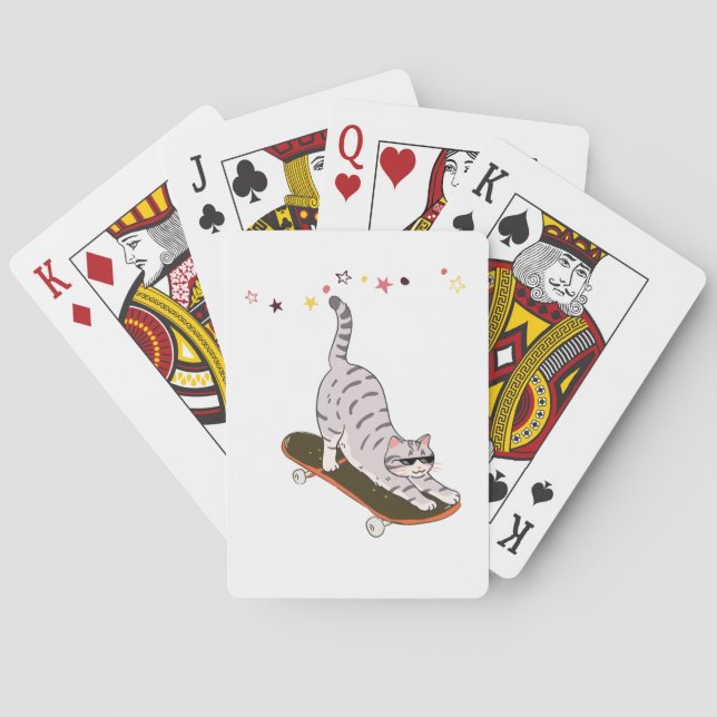 Jeu De Cartes Chat avec la planche (dos)