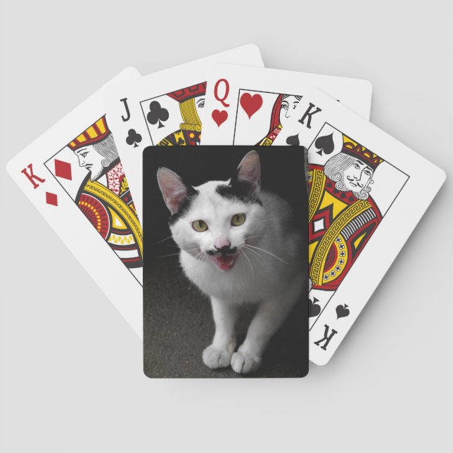 Jeu De Cartes Chat avec Moustache (dos)