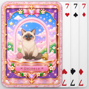 Jeu De Cartes Chat Balinais, Art Kawaii