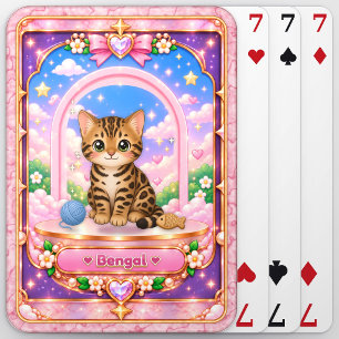 Jeu De Cartes Chat Bengal, Art Kawaii