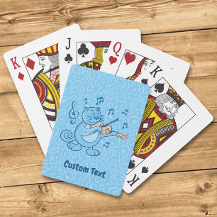 Jeu De Cartes Chat bleu avec Violon Jouer des cartes