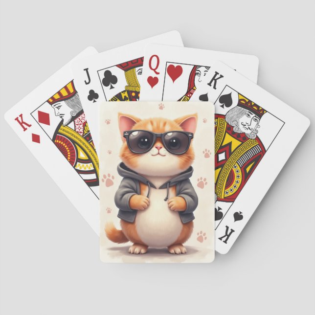 Jeu De Cartes Chat britannique mignon Kawaii (dos)